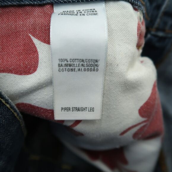 Lucky Brand Jeans Mens 38x31 Blue Piper Relaxed Straight Dungaree Denim Pants - Picture 6 of 15